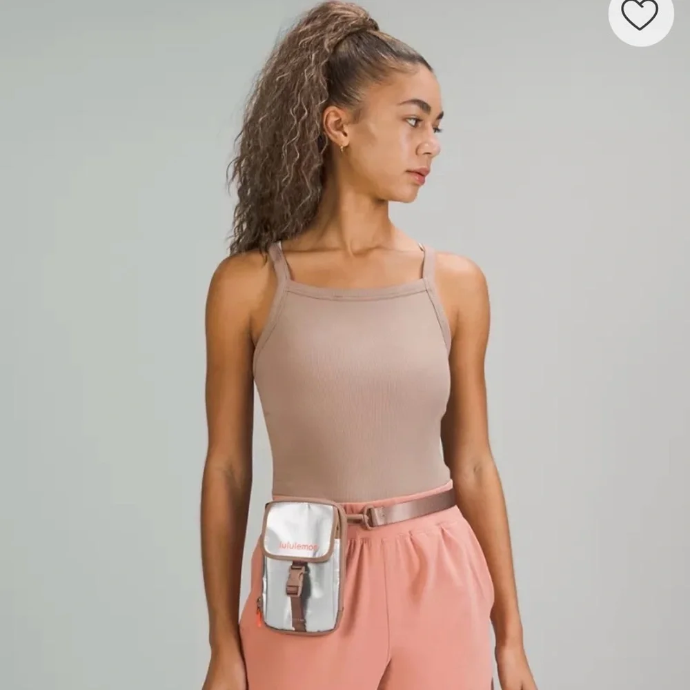 lululemon athletica Tan and Silver Crossbody Bag
